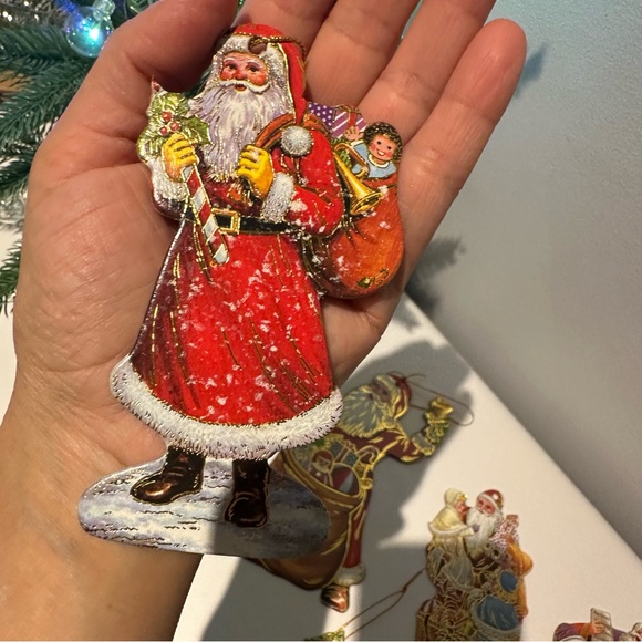 Christmas Ornaments Card Board Printed Image Santa Christmas ornaments - Picture 14 of 16